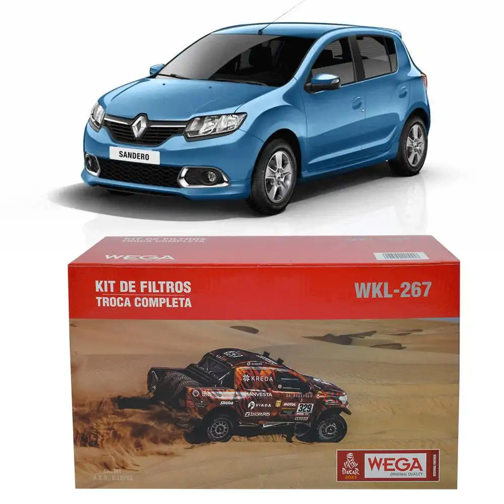 KIT FILTROS RENAULT SANDERO 1.6 8V 2014 A 2017
