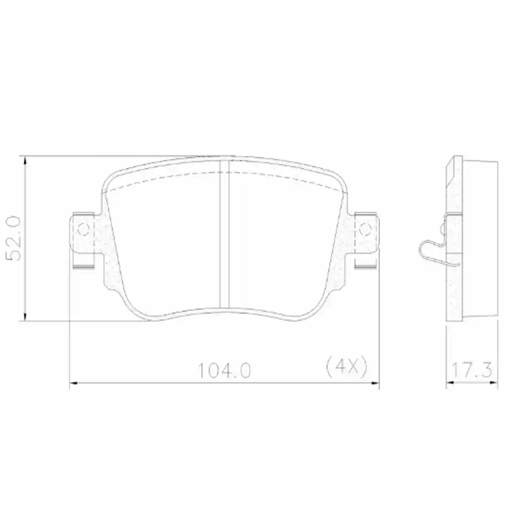 PASTILHA FREIO TRASEIRA GOLF GTI 2.0 2014 A 2018 CERAMICA
