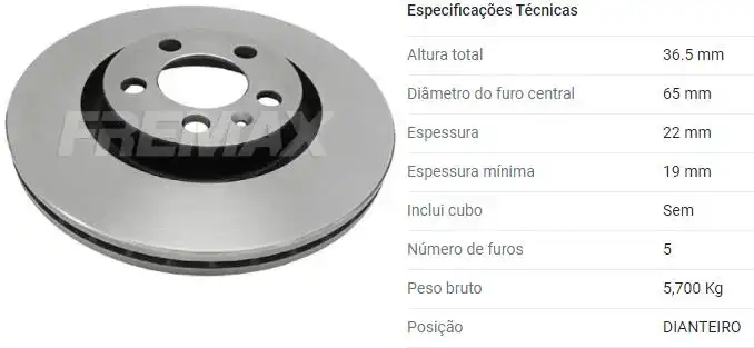 DISCO FREIO DIANTEIRO GOLF 1.8 TURBO 1999 A 2009 VENTILADO