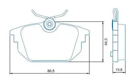 PASTILHA FREIO TRASEIRA FIAT MAREA 1998/