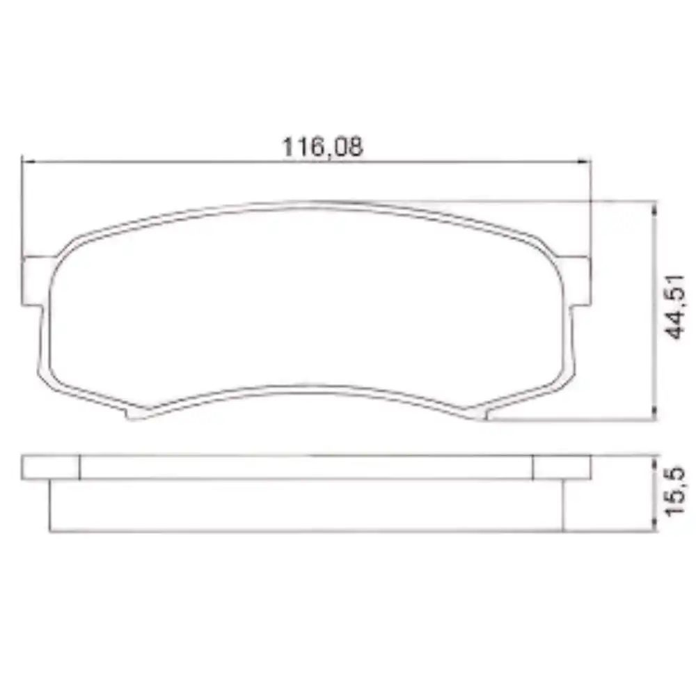 PASTILHA FREIO TRASEIRA MITSUBISHI PAJERO FULL 3.2 2008/ CER