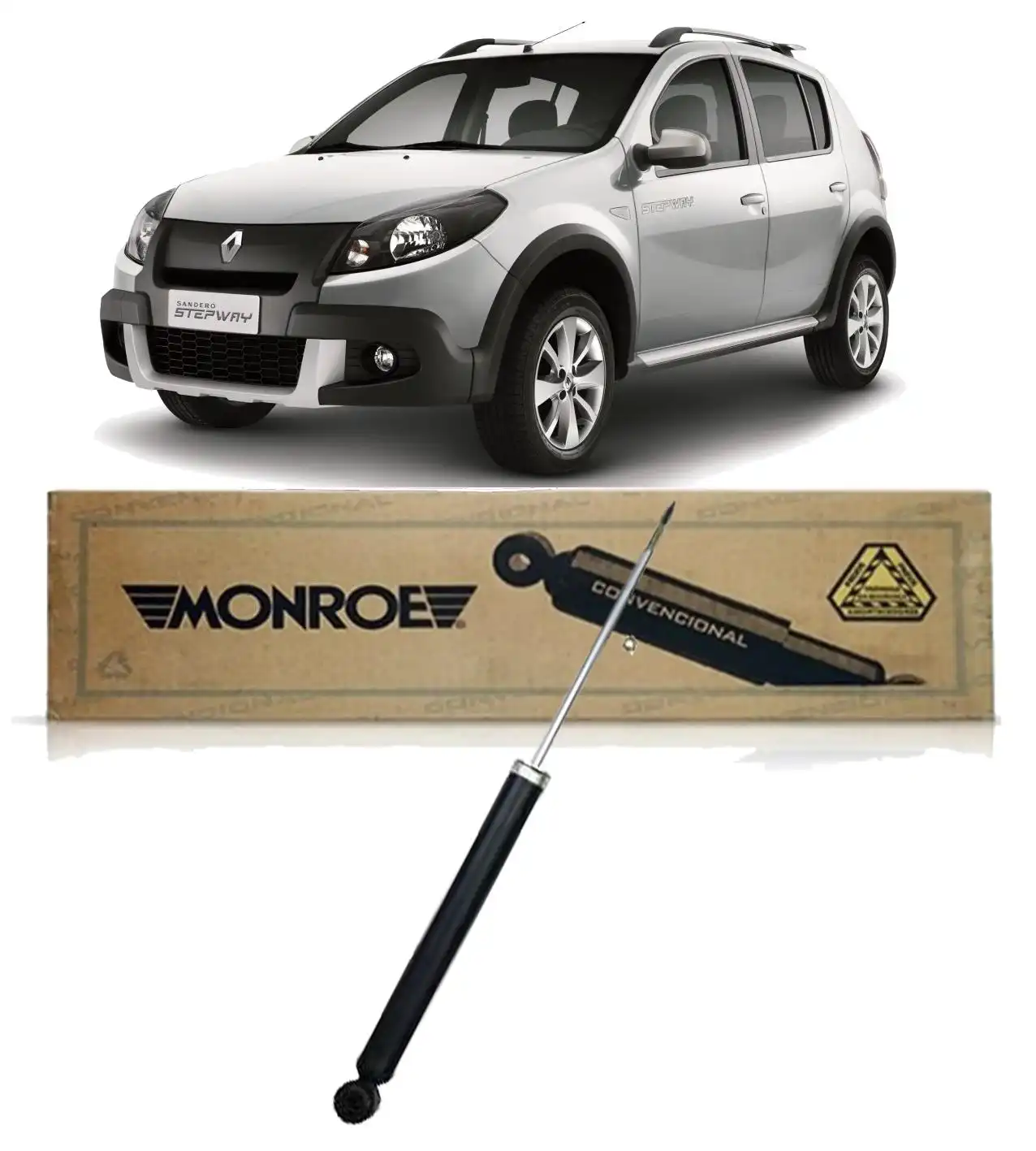 AMORTECEDOR TRASEIRO RENAULT SANDERO STEPWAY 2014 A 2021