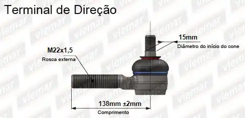 PONTEIRA DIRECAO RANGER 92/97 DIR