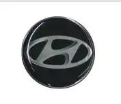 EMBLEMA CALOTA RESINADO (HYUNDAI) PRETO 48MM