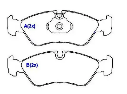 PASTILHA FREIO DIANTEIRA VECTRA 1997/