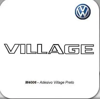 EMBLEMA ADESIVO VILLAGE PRETO