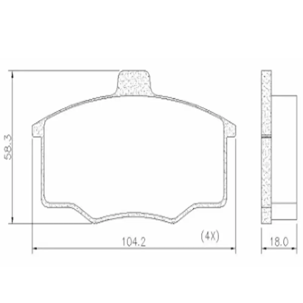 PASTILHA FREIO DIANTEIRA FIAT UNO SISTEMA VARGA