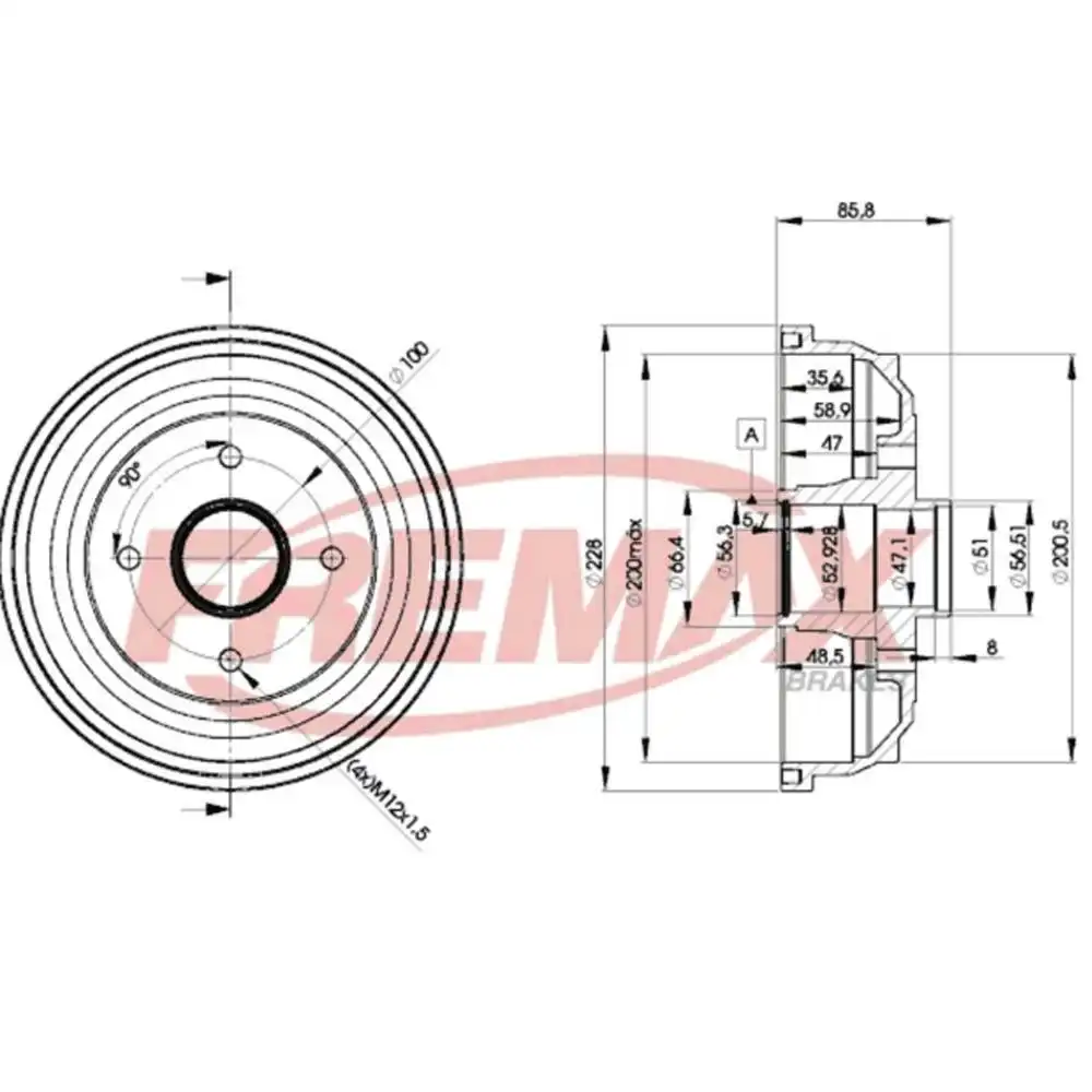 TAMBOR FREIO TRASEIRO CORSA 1.0 1.6 1.8 2002 A 2012 COM CUBO