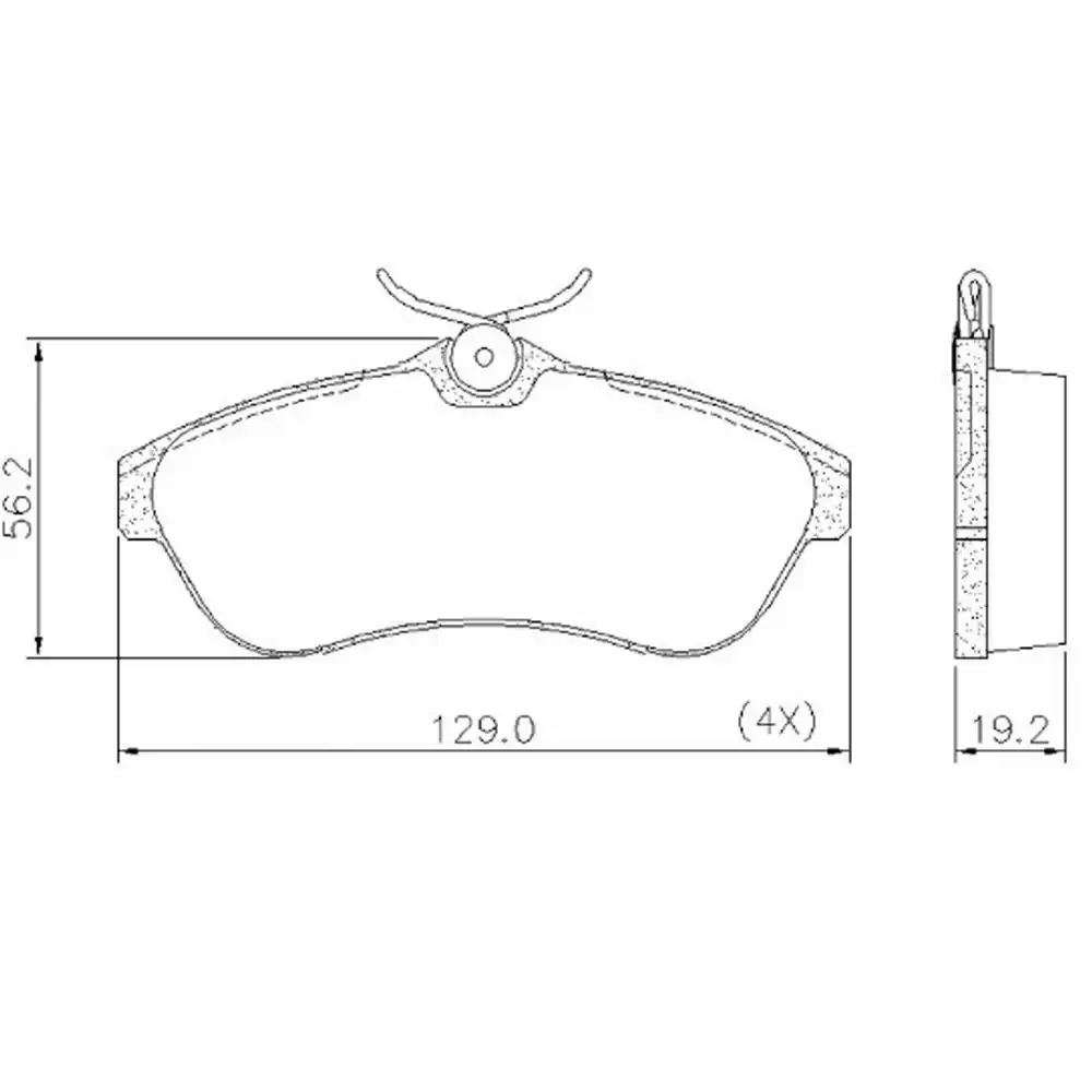 PASTILHA FREIO DIANTEIRA CITROEN C3 1.4 1.6 16V 2002/ SISTEM