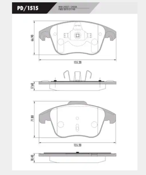 PASTILHA FREIO DIANTEIRA CITROEN C4 2002/