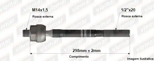 BARRA AXIAL FIESTA /95 KA 97/07 HIDR/MANUAL MACHO