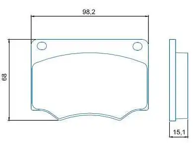 PASTILHA FREIO DIANTEIRA OPALA 1977 A 1992 VARGA