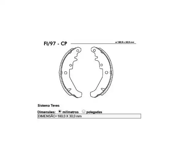 SAPATAS FREIO FIAT PALIO ELX 1.0 L 2009 A 2011