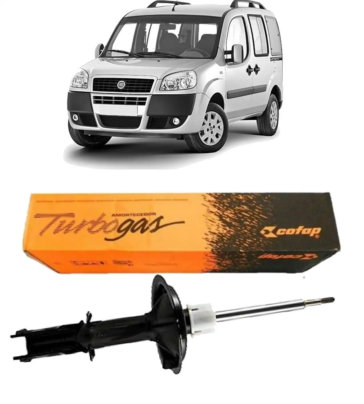 AMORTECEDOR DIANTEIRO FIAT DOBLO 2002 A 2017