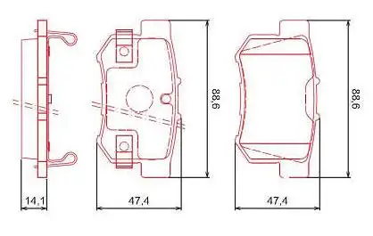 PASTILHA FREIO TRASEIRA HONDA NEW CIVIC 2006 A 2011