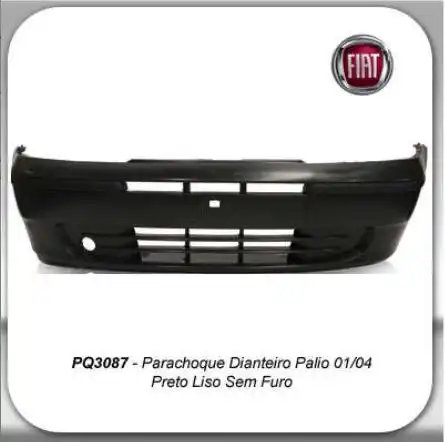 PARACHOQUE DIANTEIRO FIAT PALIO FIRE 2001 A 2007 PRETO LISO