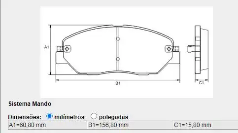 PASTILHA FREIO DIANTEIRA SANTA FE 2.7 24V 2006 A 2010