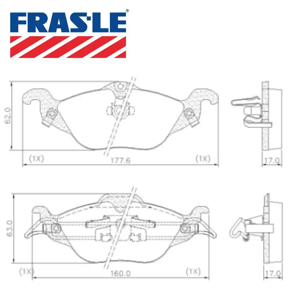 PASTILHA FREIO DIANTEIRA ASTRA 1999/ 1.8 2.0 8V ARO 14
