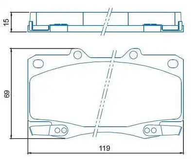 PASTILHA FREIO DIANTEIRA TOYOTA HILUX 2.5 3.0 2005 A 2009