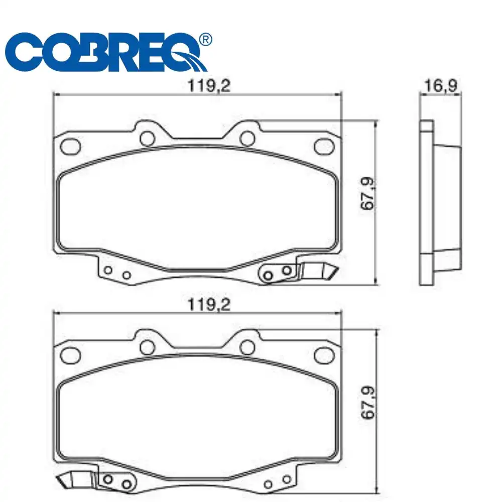 PASTILHA FREIO DIANTEIRA TOYOTA HILUX 2.5 3.0 2005 A 2009
