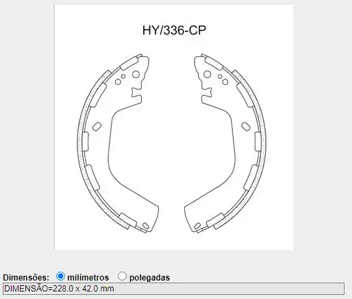 SAPATAS FREIO HYUNDAI TUCSON 04/ SONATA 2.0 3.3 07/ KIA SPOR