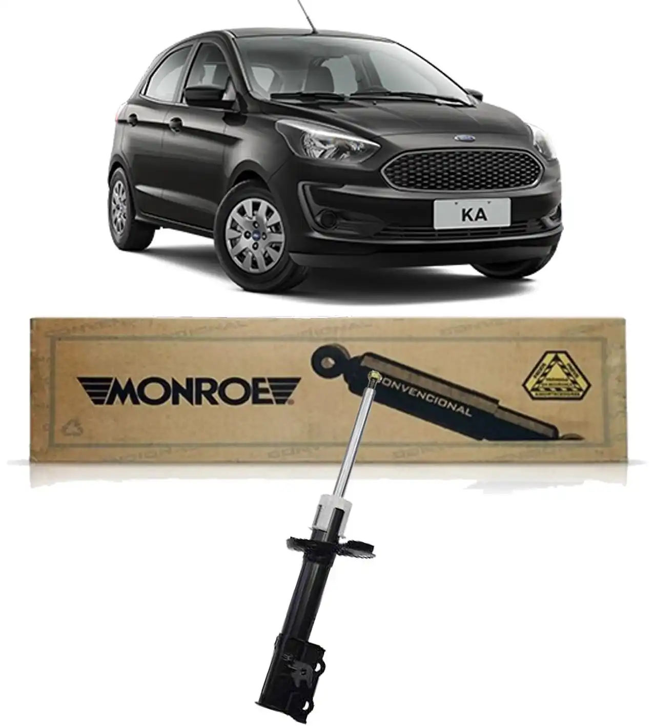 AMORTECEDOR DIANTEIRO KA 1.0 2014/ ESQUERDO S/BARRA