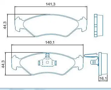 PASTILHA FREIO DIANTEIRA FIESTA 1.0 1.3 1996/