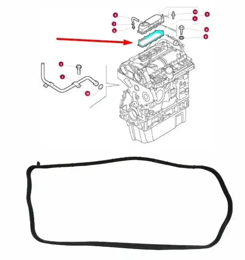 JUNTA TAMPA SUPIRO MOTOR FIAT DUCATO 2.3 16V 2010 ACIMA
