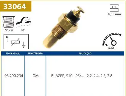 INTERRUPTOR TEMPERATURA S-10 2.2 2.4 2.5 2.8 1995/