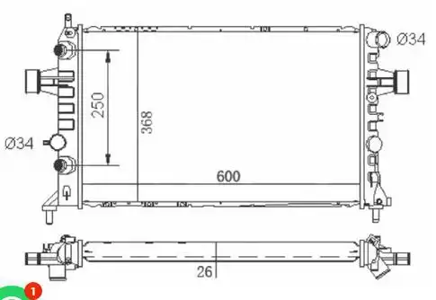 RADIADOR ASTRA 1.8 2.0 8V 16V 1999 A 2009 CAMBIO AUTOMATICO