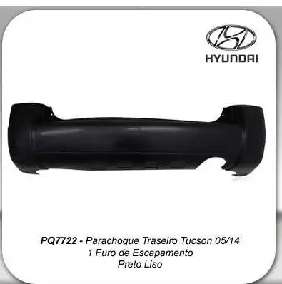 PARACHOQUE TRAS TUCSON 2005 A 2014 PRETO LISO
