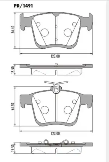PASTILHA FREIO TRASEIRA GOLF 1.4 2.0 2014/