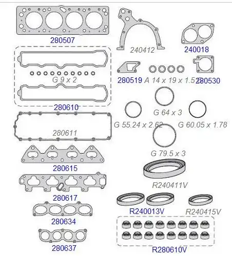 JUNTA MOTOR CORSA 1.0 16V 1999 A 2005 COM RETENTOR