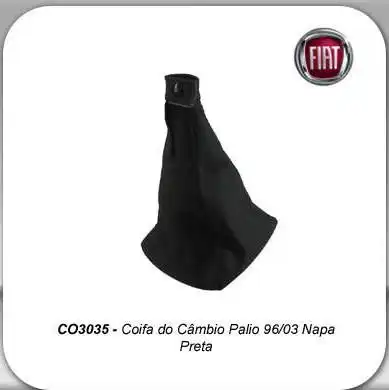 SANFONA ALAVANCA CAMBIO PALIO 1996 A 2003 PRETA NAPA