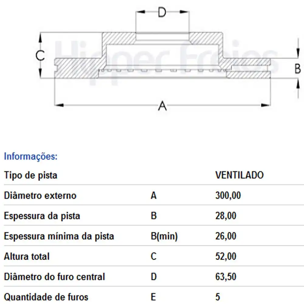 DISCO FREIO DIANTEIRO LAND ROVER EVOQUE 2.0 2012 EM DIANTE