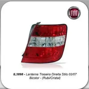 SINAL TRAS FIAT STILO 2002 A 2007 DIR BICOLOR (RUBI/CRISTAL)