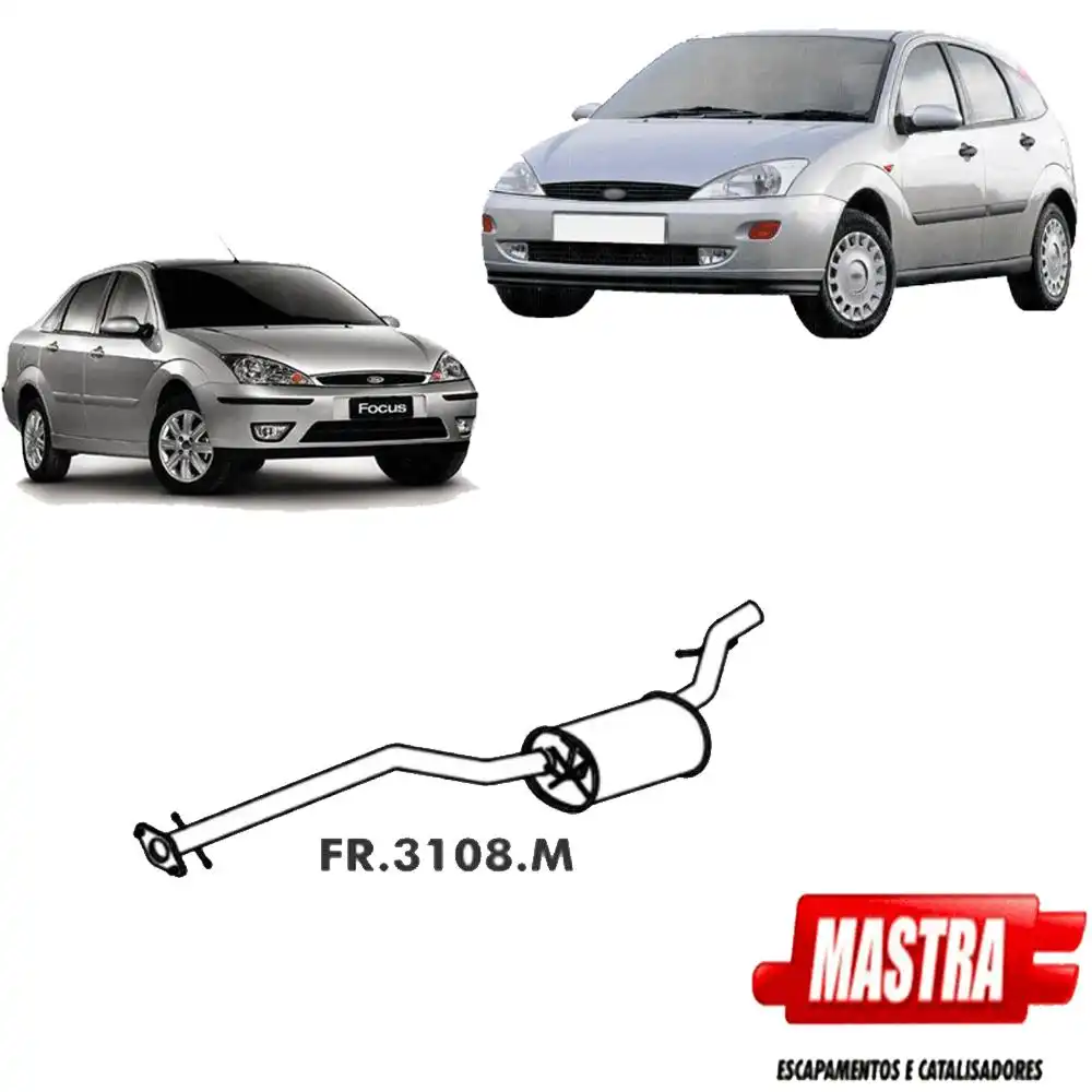 SILENCIOSO INTERMEDIARIO FOCUS 1.6 1.8 2.0 16V 2000 A 2008