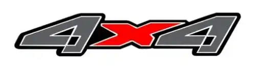 EMBLEMA ADESIVO 4X4 RANGER 13/ (CINZA/VERMELHO)