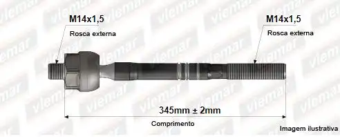 BARRA AXIAL FOCUS 04/08 ROSCA FINA