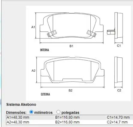 PASTILHA FREIO TRASEIRA HYUNDAI SANTA FE 2.4 2.7 3.5 2010/