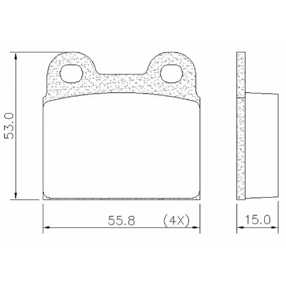 PASTILHA FREIO DIANTEIRA FUSCA