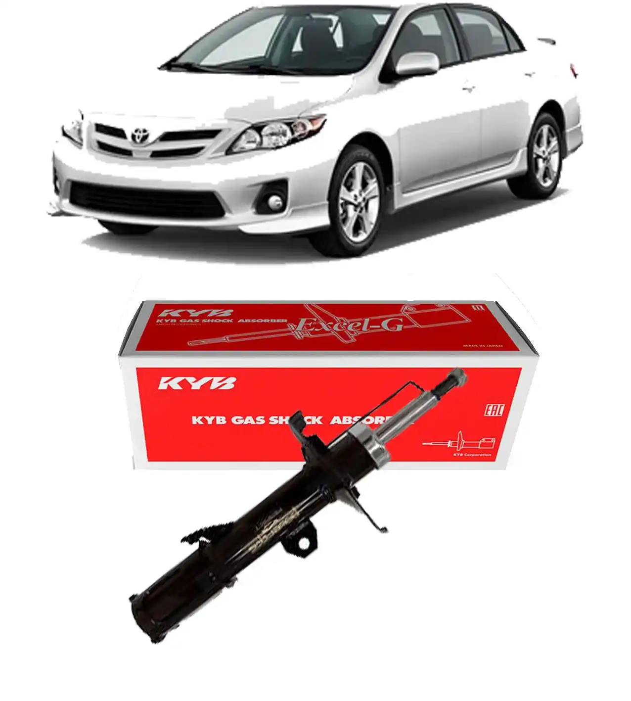 AMORTECEDOR DIANTEIRO TOYOTA COROLLA 2009 A 2014 DIREITO