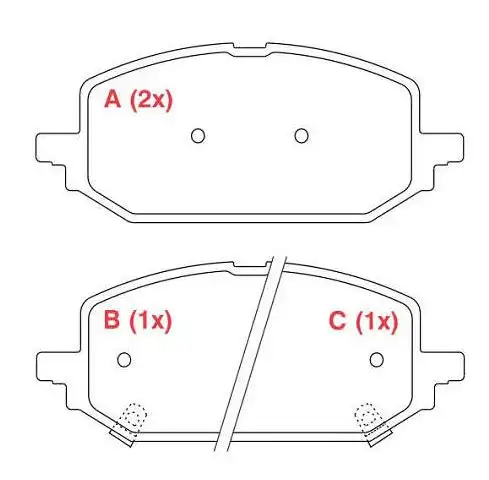 PASTILHA FREIO DIANTEIRA ONIX 1.0 LT LTZ 2020/