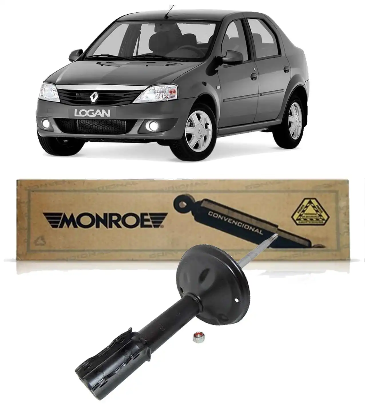 AMORTECEDOR DIANTEIRO RENAULT LOGAN 2007 A 2013