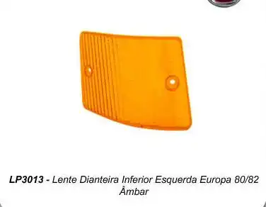 LENTE SINAL DIANT FIAT 147 EUROPA 80/82 ESQ AMBAR