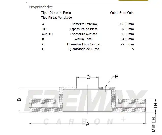 DISCO FREIO DIANTEIRO JEEP CHEROKEE 2011 EM DIANTE VENTILADO