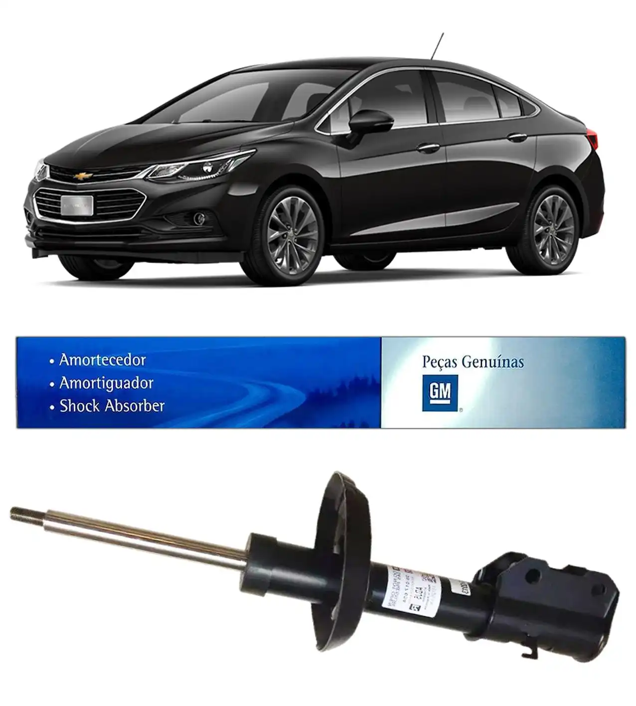 AMORTECEDOR DIANTEIRO CRUZE 1.4 TURBO 2017 ACIMA DIREITO