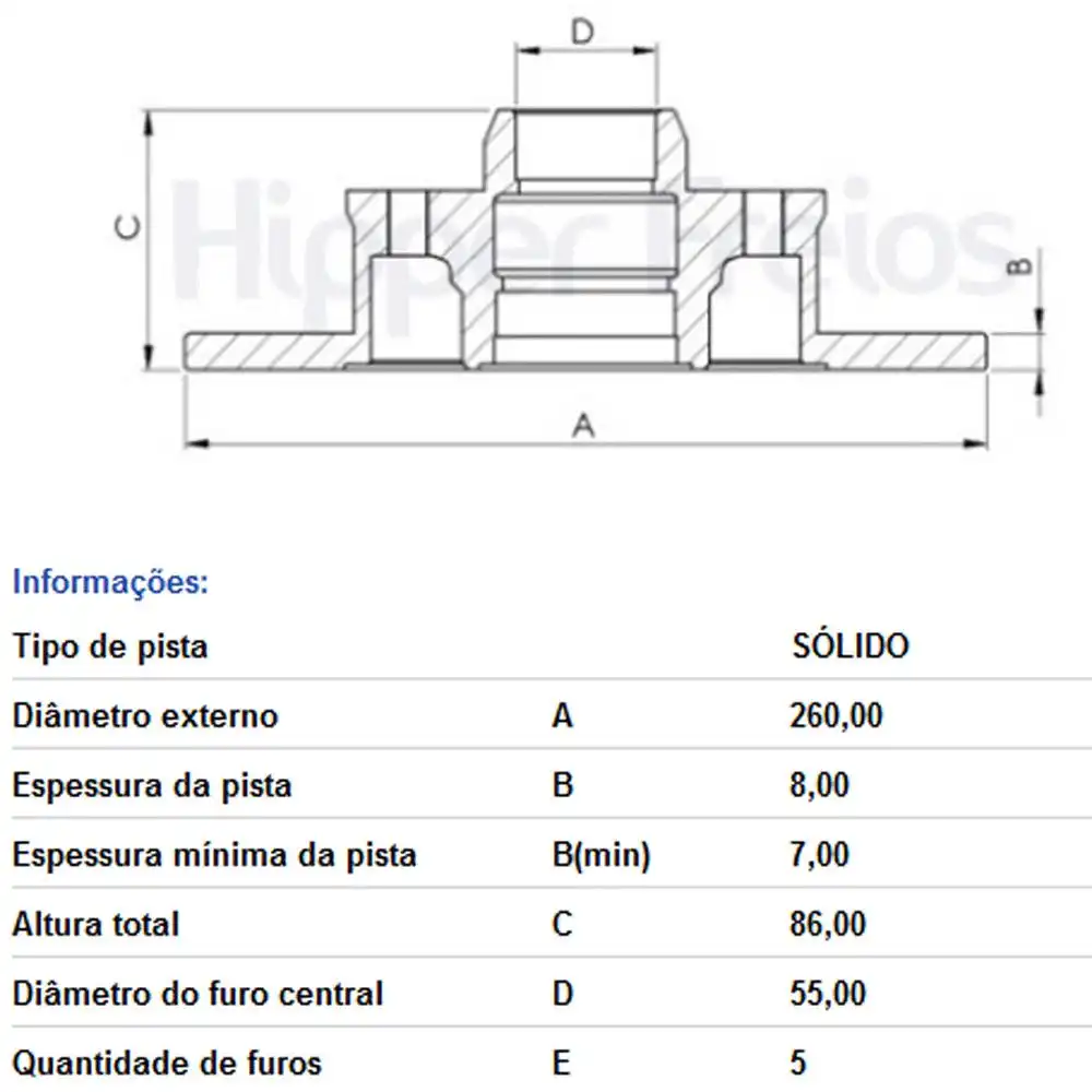 DISCO FREIO TRASEIRO RENAULT FLUENCE 2011 A 2018 COM CUBO