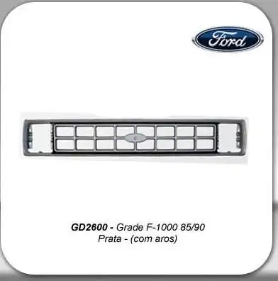 GRADE RADIADOR F-1000 1985 A 1990 PRATA (PLASTICO)