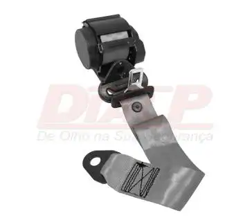 CINTO SEGURANCA UNIVERSAL 3 PONTAS ( RETRATIL) CINZA